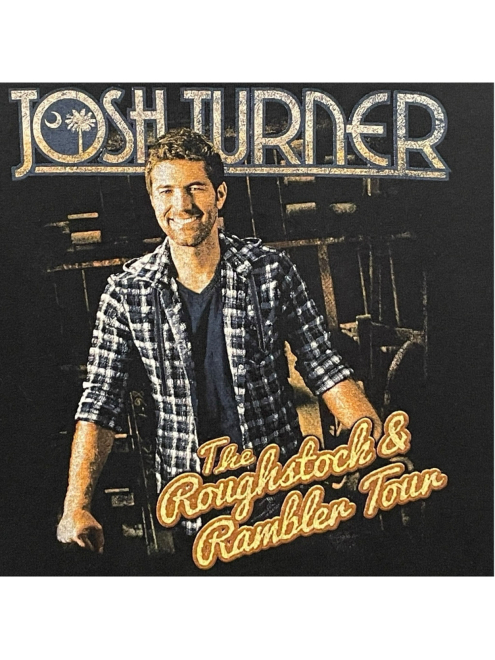 Josh Turner Roughstock and Rambler Tour Youth Large T Shirt Concert Tee Country - Picture 2 of 11